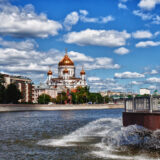 Skyline along the Moskva river