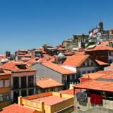 Red tiled roofs of old town Porto
