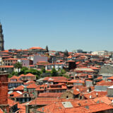 Red tiled roofs of old town Porto