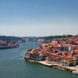 Skyline old town of Porto on the Douro river